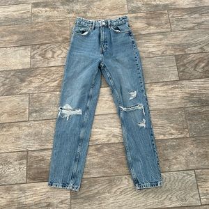 Ribbed mom jeans Zara
